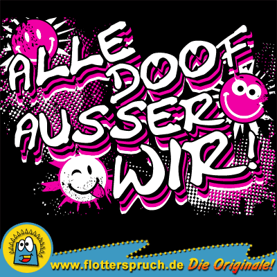 abschlussmotive f&uuml;r abschlussshirt - Alle doof au&szlig;er wir - Stern (Vorderseite)