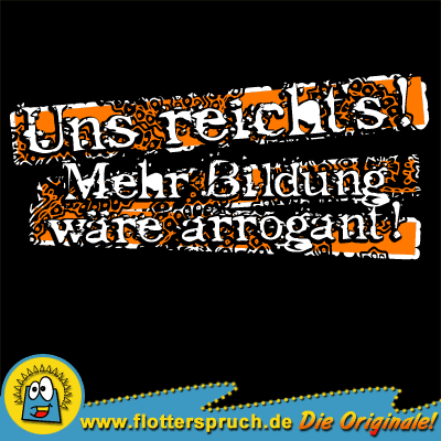 Abschlussmotiv "Arrogant" f&uuml;r Abschlussshirts - Front