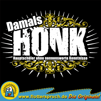 Abschlussmotiv "HONK" f&uuml;r Abschlussshirts - Front