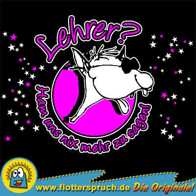 Abschlussmotiv "Lehrer?" f&uuml;r Abschlussshirts - Front