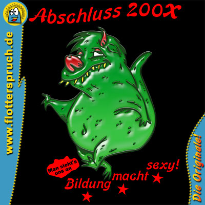 Abschlussmotiv "Sexy (bunt)" f&uuml;r Abschlussshirts - Front