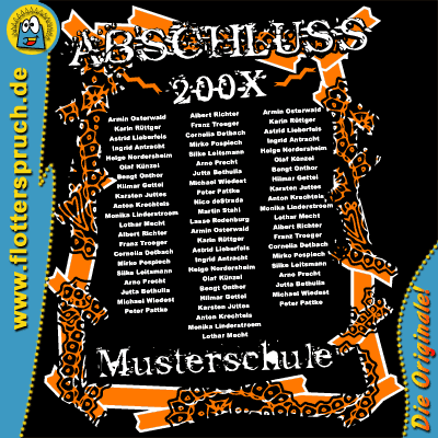 Abschlussmotiv f&uuml;r Abschlussshirts - Back