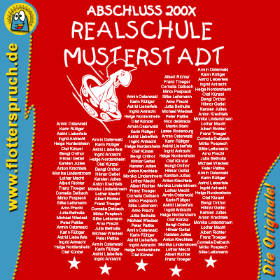 abschlussspr&uuml;che f&uuml;r abschlussshirts - Raus aus der Deckung! (R&uuml;ckseite)