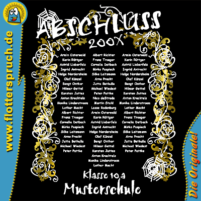 Abschlussmotiv f&uuml;r Abschlussshirts - Back