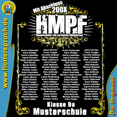 Abschlussmotiv f&uuml;r Abschlussshirts - Back