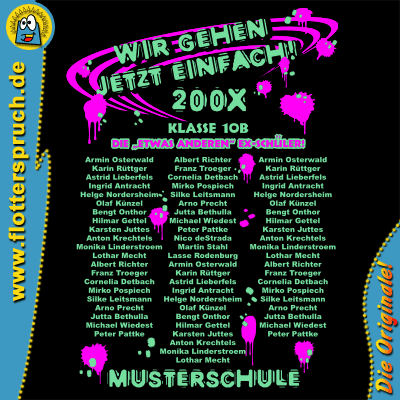Abschlussmotiv f&uuml;r Abschlussshirts - Back