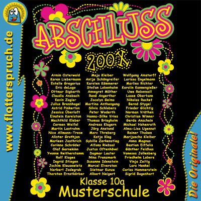 Abschlussmotiv Komm Abschluss wir gehen! f&uuml;r Abschlussshirts - Back