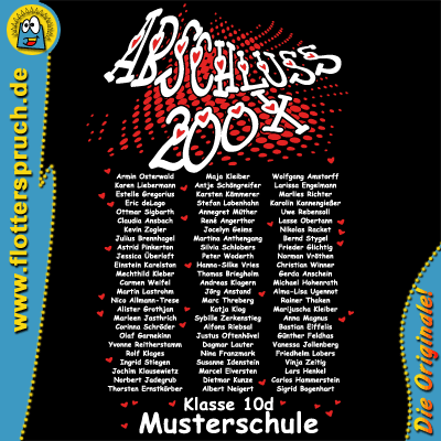 Abschlussmotiv f&uuml;r Abschlussshirts - Back