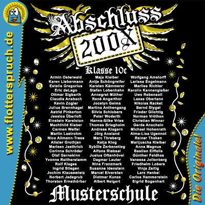 Abschlussmotiv Deluxe – Ungewöhnliche Designs für Abschlussmotive in Metallicfarben wie Gold und Silber!