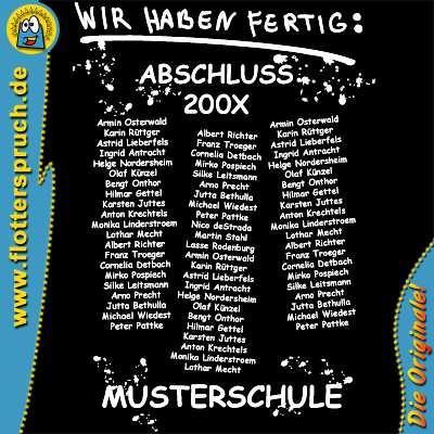 Abschlussmotiv Fertig – Abschlussparty mit witzigen Abschluss-t-shirts!