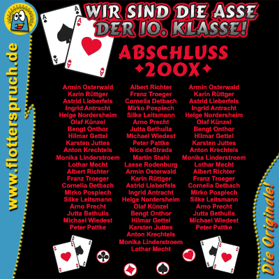 Abschlussshirt Notenpoker – Abschlussshirts mit ungewöhnlichen Sprüchen und Designs!