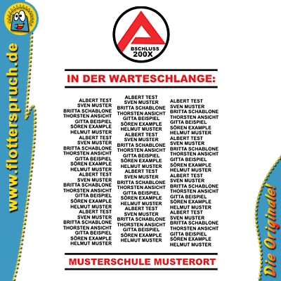 Abschlussmotiv Warteschlange – Klassische Abschlussmotive für coole Abschlussshirts!
