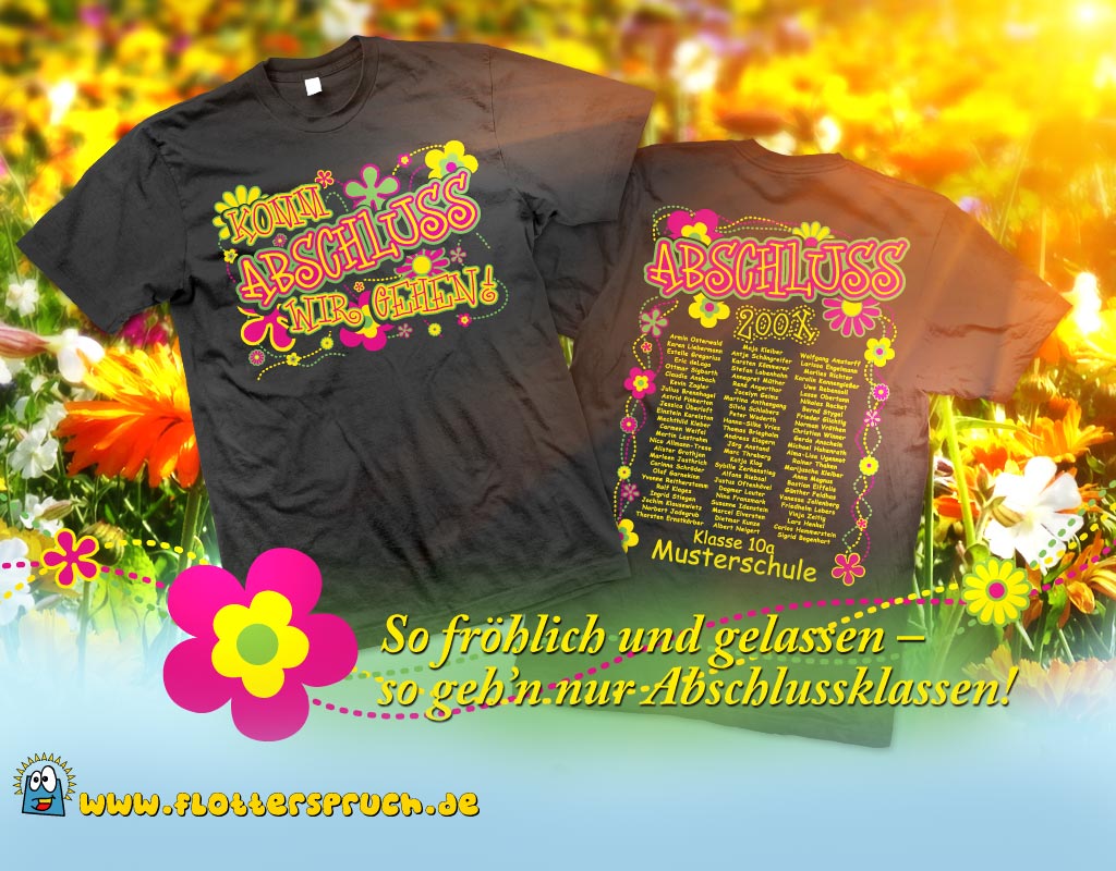 abschlussmotiv „Komm Abschschluss wir gehen!“ auf Abschluss T-Shirt in Schwarz